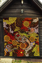 aboriginal-premium-quilt-kangaroo-and-lizard-dot-painting-art