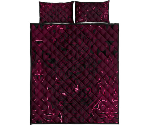 new-zealand-quilt-bed-set-maori-gods-quilt-and-pillow-cover-tumatauenga-god-of-war-pink