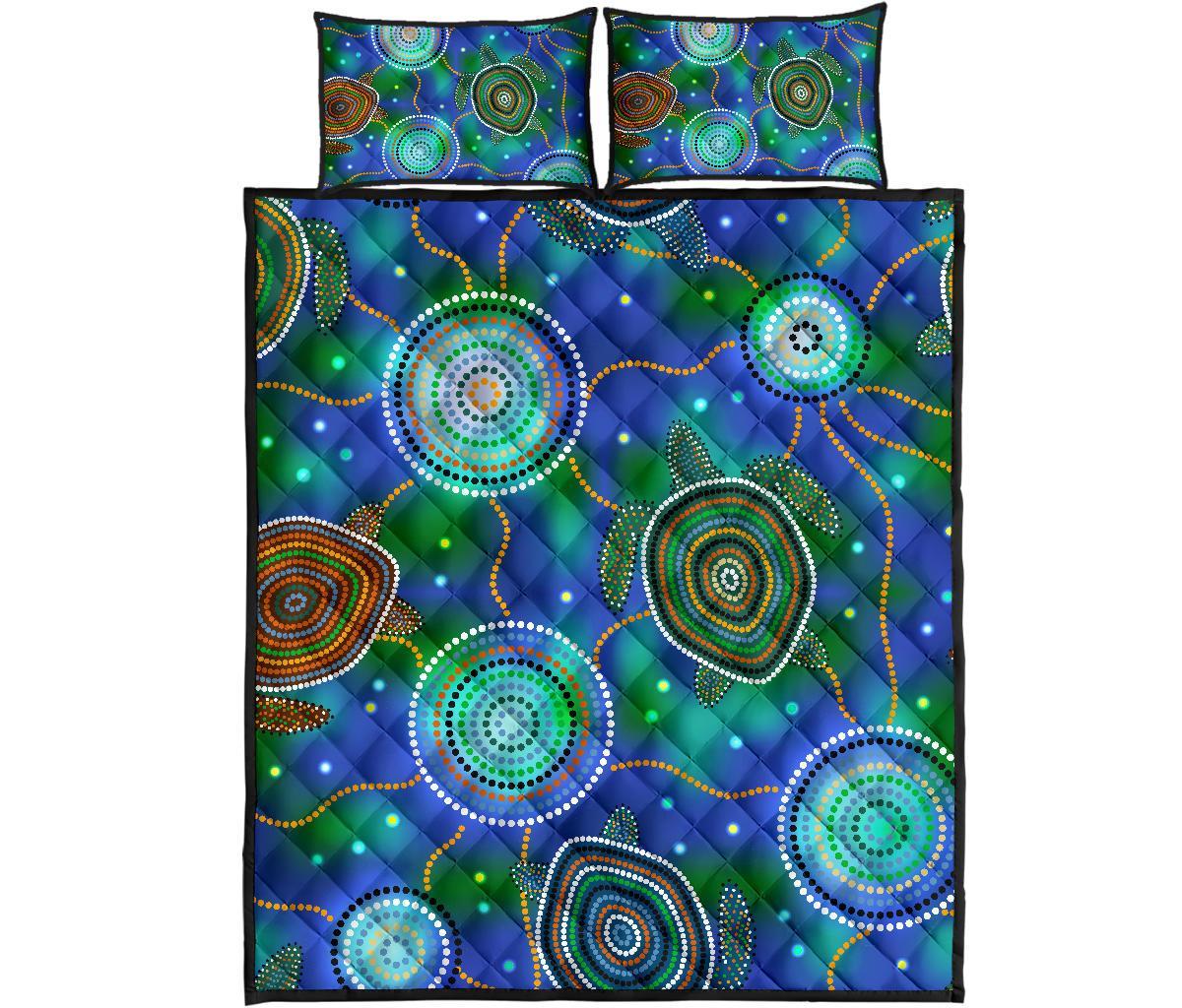 aboriginal-quilt-bed-set-indigenous-turtle-dreaming
