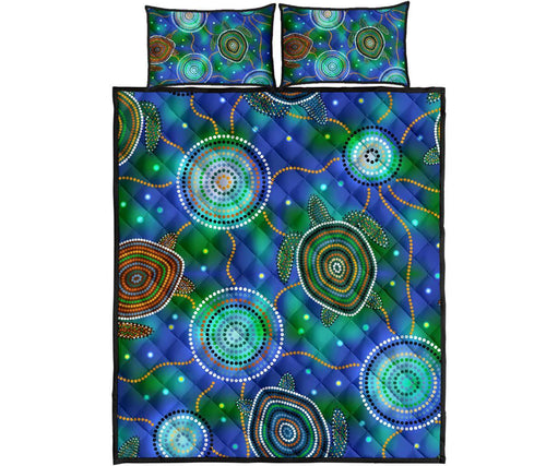 aboriginal-quilt-bed-set-indigenous-turtle-dreaming
