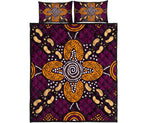 aboriginal-quilt-bed-set-flowers-dot-panting-art
