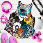 (Custom Personalised) Power Naidoc Week Women's Racerback Tank Adelaide Special Version - Custom Text and Number - Vibe Hoodie