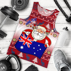 christmas-personalised-mens-tank-top-australia-santa-claus-hold-the-flag-red