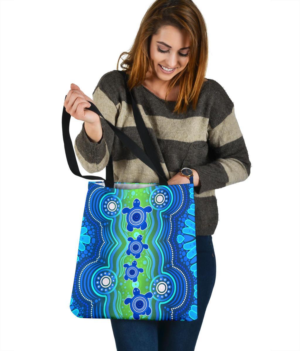 1staustrali-aboriginal-tote-bags-aboriginal-turtle-family