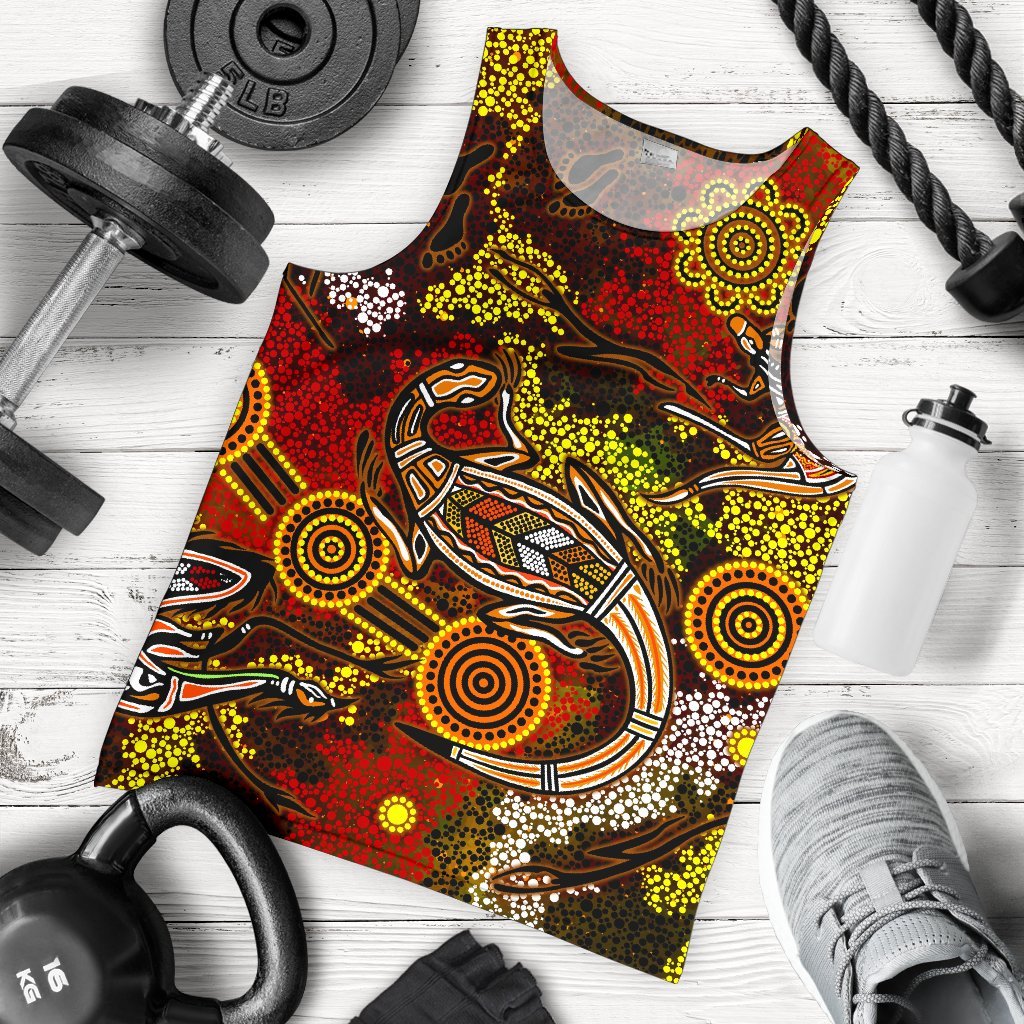 aboriginal-mens-tank-top-kangaroo-and-lizard-dot-painting-art