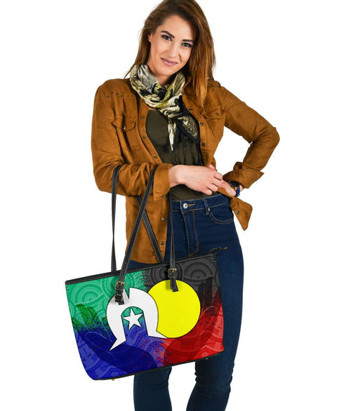 aboriginal-large-leather-tote-bag-australia-naidoc-week-indigenous-flag-style