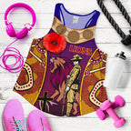 Brisbane Women's Racerback Tank Lions Anzac Day Gradients Style - Vibe Hoodie