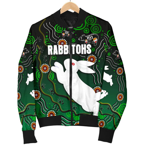 rabbitohs-womens-bomber-jacket-simple-indigenous