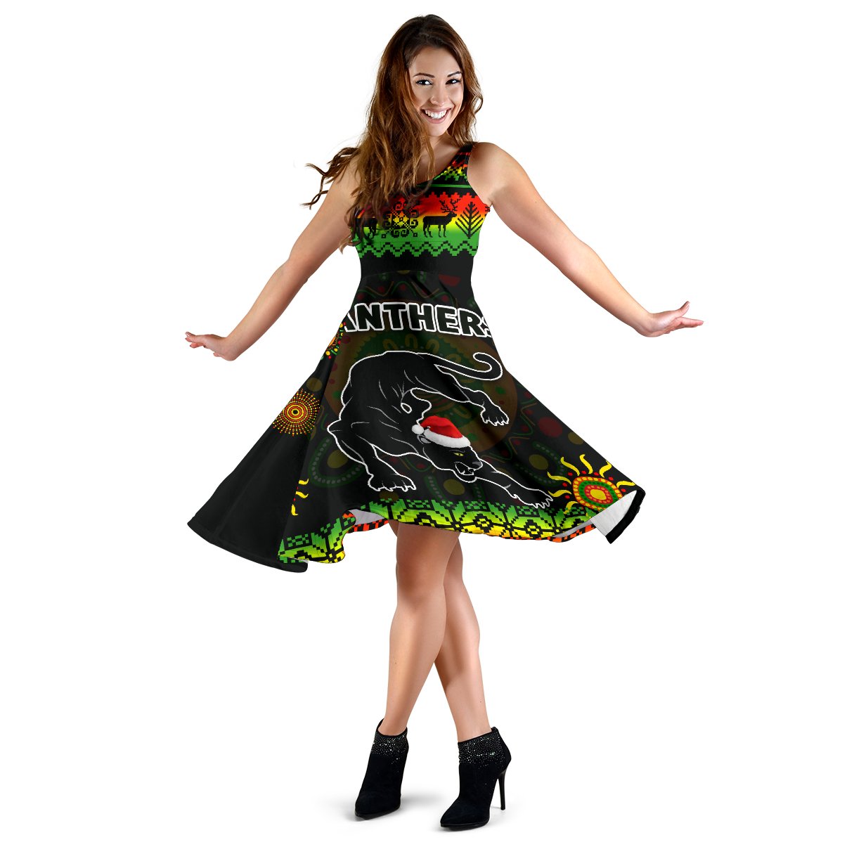 Penrith Panthers Christmas Women's Dress Indigenous - Vibe Hoodie