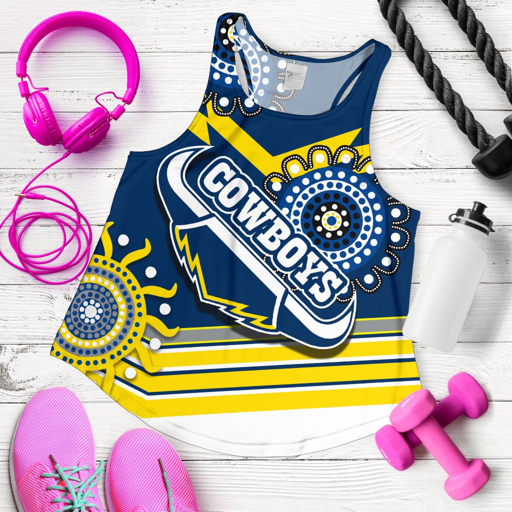 Proud Cowboys Women Racerback Tank Indigenous North Queensland - Vibe Hoodie