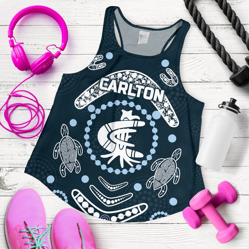 Carlton Women's Racerback Tank The Blue Baggers Indigenous - Vibe Hoodie