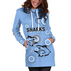 Cronulla Women's Hoodie Dress Sharks Unique Indigenous - Vibe Hoodie