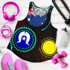 Aboriginal Racerback Tank - Aboriginal Dot Painting & Flag - Vibe Hoodie