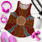 Racerback Tank - Aboriginal Dot Painting Tank Top Ver06 - Women - Vibe Hoodie