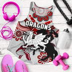Dragons Women Racerback Tank St. George Indigenous White - Vibe Hoodie