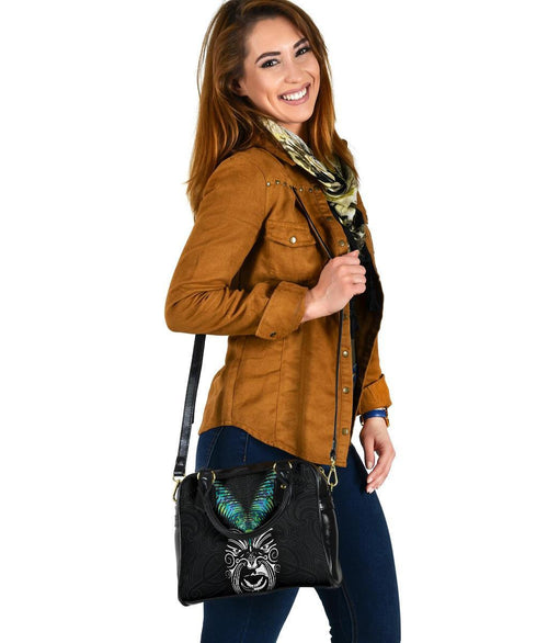 New Zealand Maori Moko Shoulder Handbag Paua Shell - Vibe Hoodie