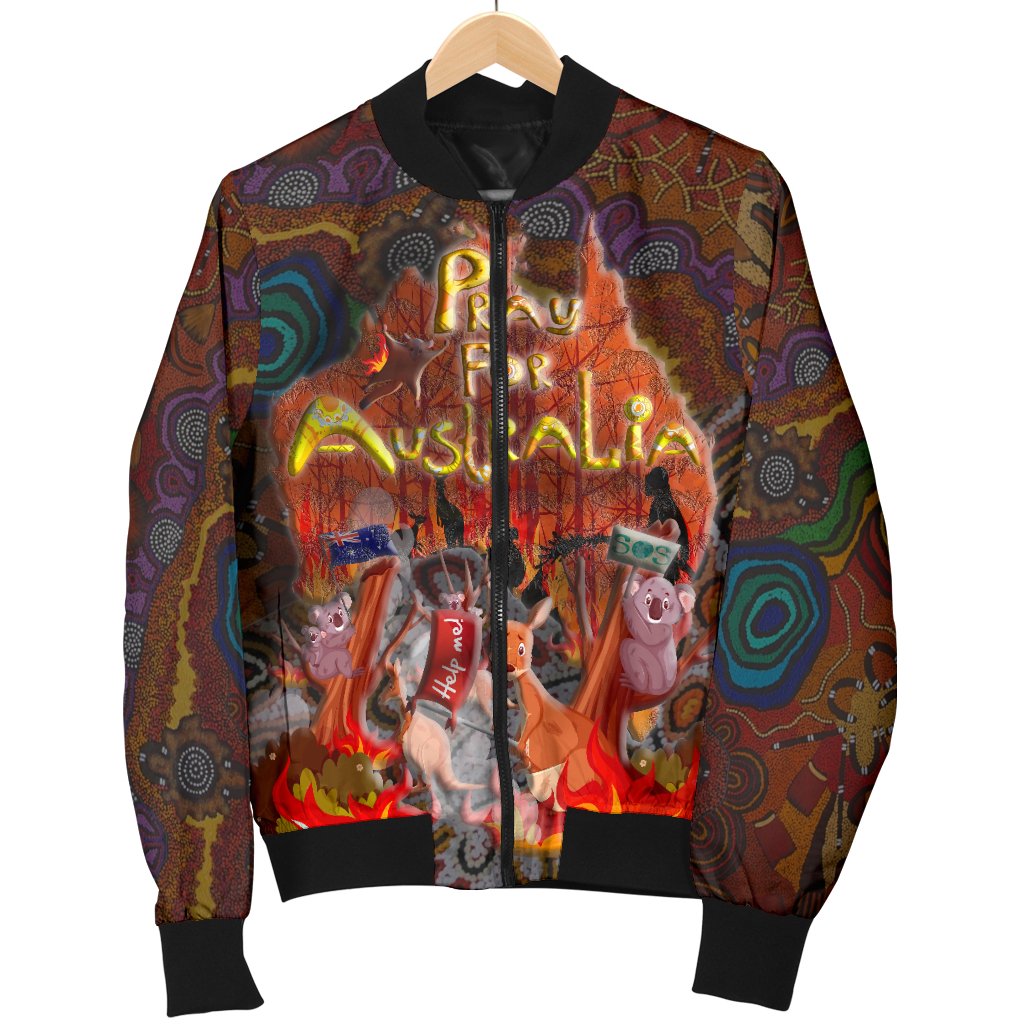 pray-for-australia-mens-bomber-jacket-aboriginal-pattern-love-australia