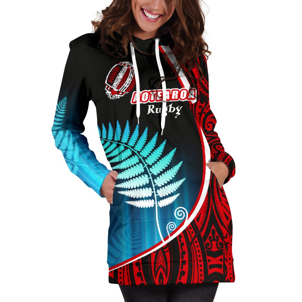 aotearoa-rugby-black-maori-women-hoodie-dress-kiwi-and-silver-fern-new-zealand