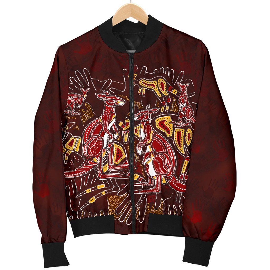 aboriginal-mens-bomber-jacket-kangaroo-family-with-hand-art