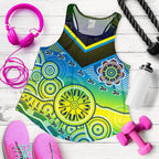 Aboriginal Racerback Tank - Dot Painting Indigenous Circle Patterns - Women - Vibe Hoodie