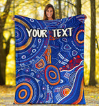custom-text-aboriginal-premium-blanket-indigenous-footprint-patterns-blue-color