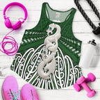 Maori Moko Tattoo Racerback Tank, Manaia Pounamu - Vibe Hoodie