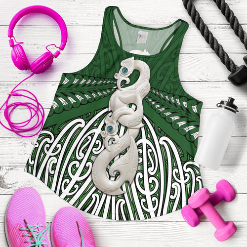Maori Moko Tattoo Racerback Tank, Manaia Pounamu - Vibe Hoodie