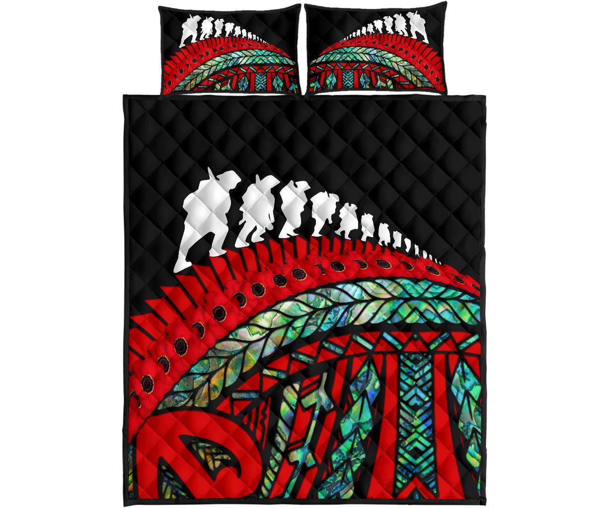 anzac-new-zealand-quilt-bed-set-poppies-lest-we-forget-maori-soldiers-paua