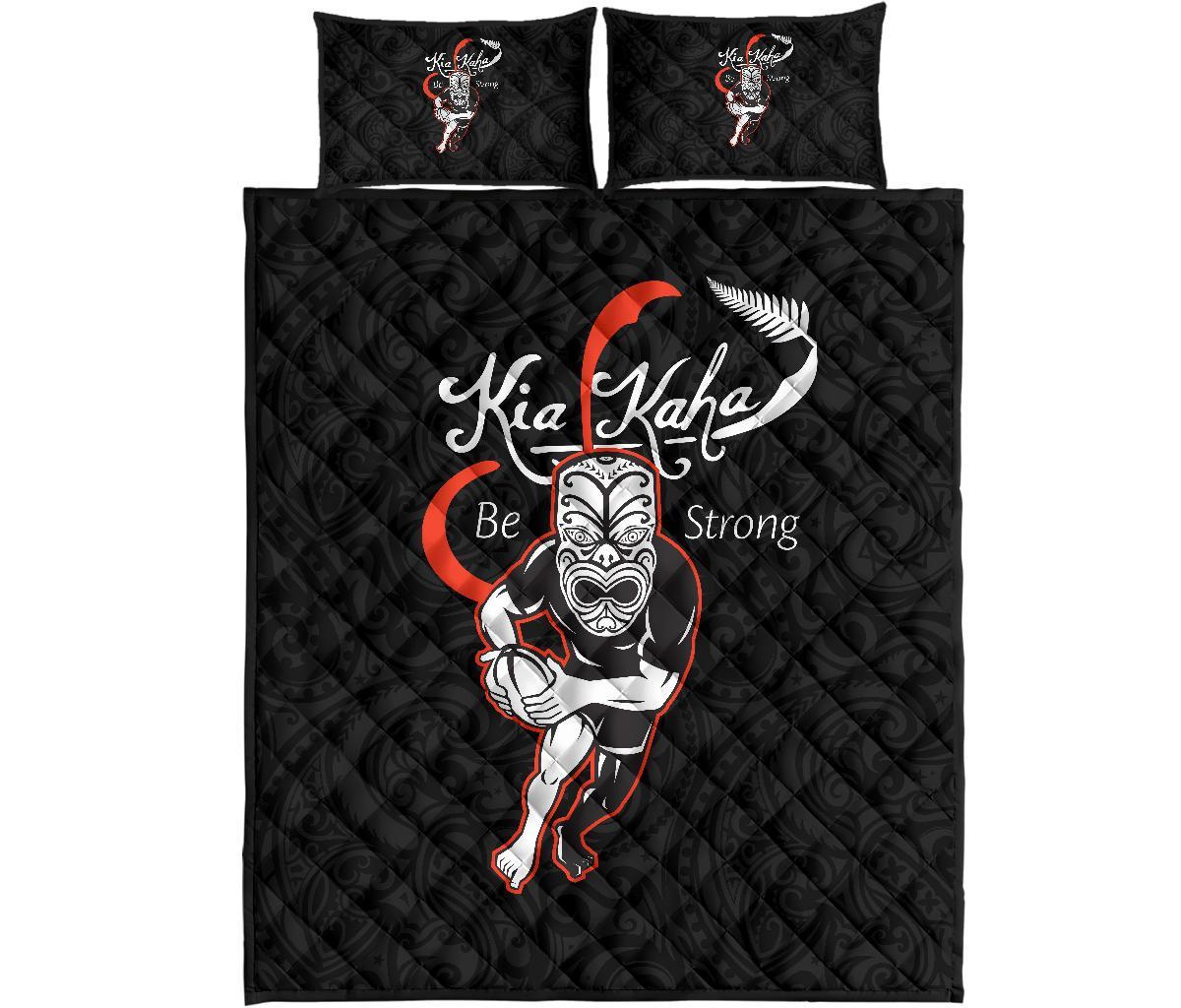 rugby-kia-kaha-be-strong-quilt-bed-set-black-version-2