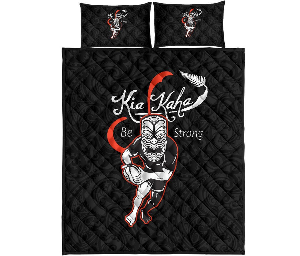 rugby-kia-kaha-be-strong-quilt-bed-set-black-version-2