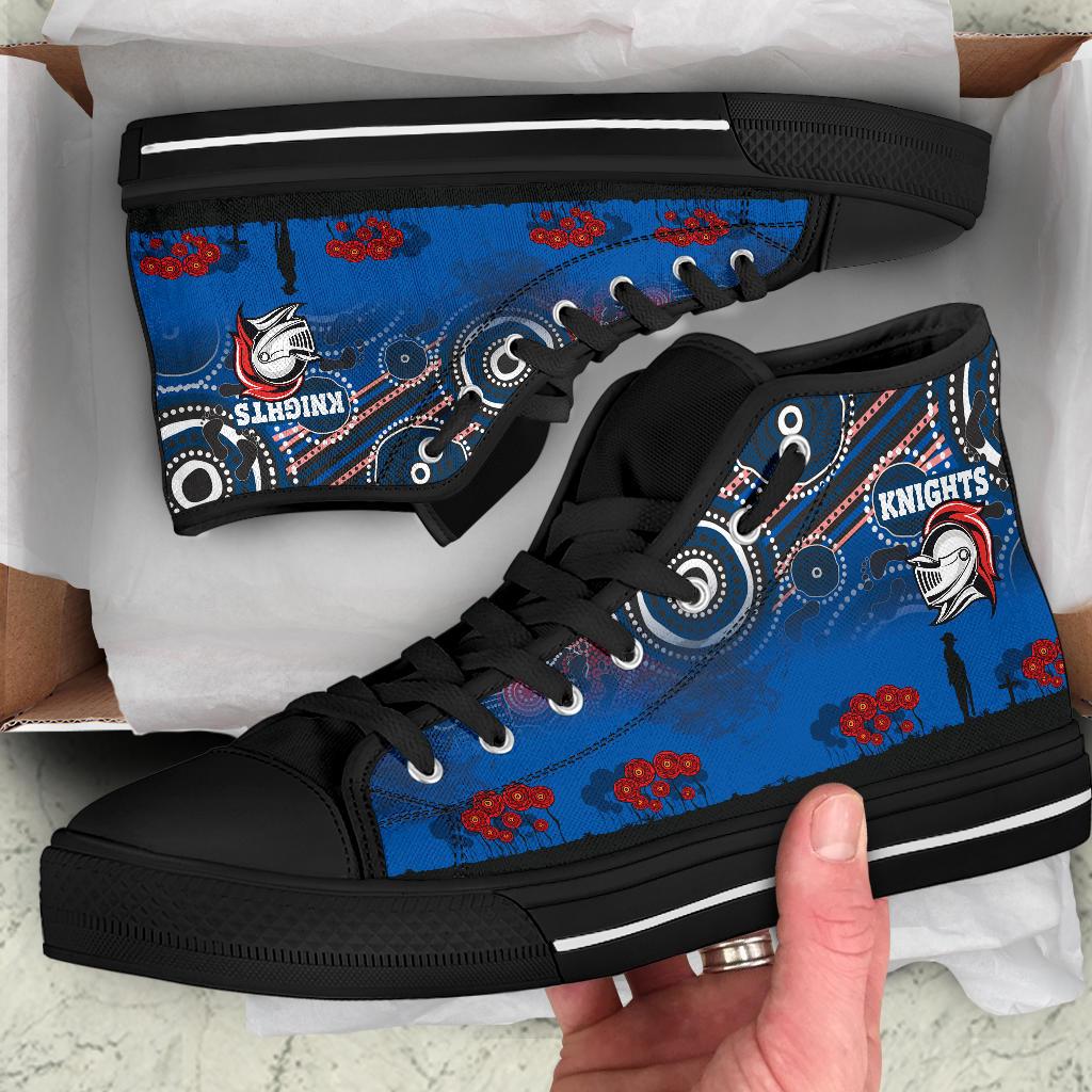 knights-high-top-shoe-newcastle-anzac-day-aboriginal