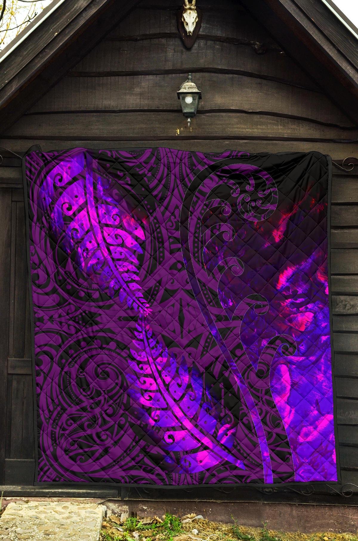aotearoa-maori-premium-quilt-silver-fern-koru-vibes-purple