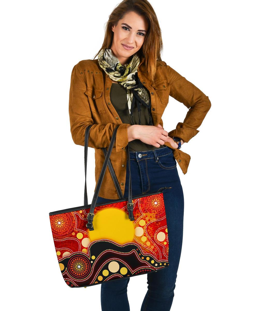 aboriginal-leather-tote-bag-aboriginal-lives-matter-flag-dot-painting-art