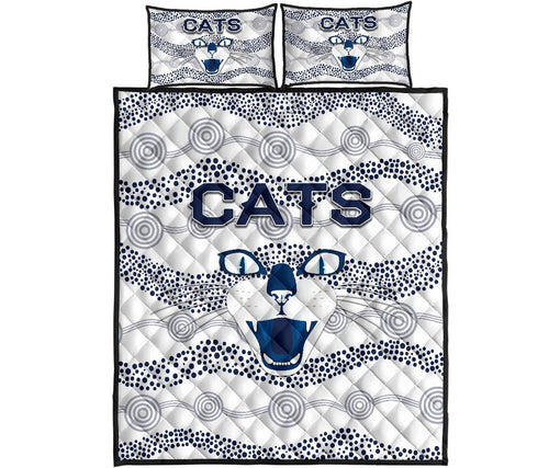 geelong-quilt-bed-set-cats-indigenous-white