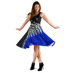 New Zealand Flag Silver Fern Women Midi Dress - Vibe Hoodie