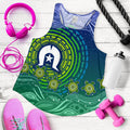 Torres Strait Islanders Women's Racerback Tank - Aboriginal Turtle - Vibe Hoodie