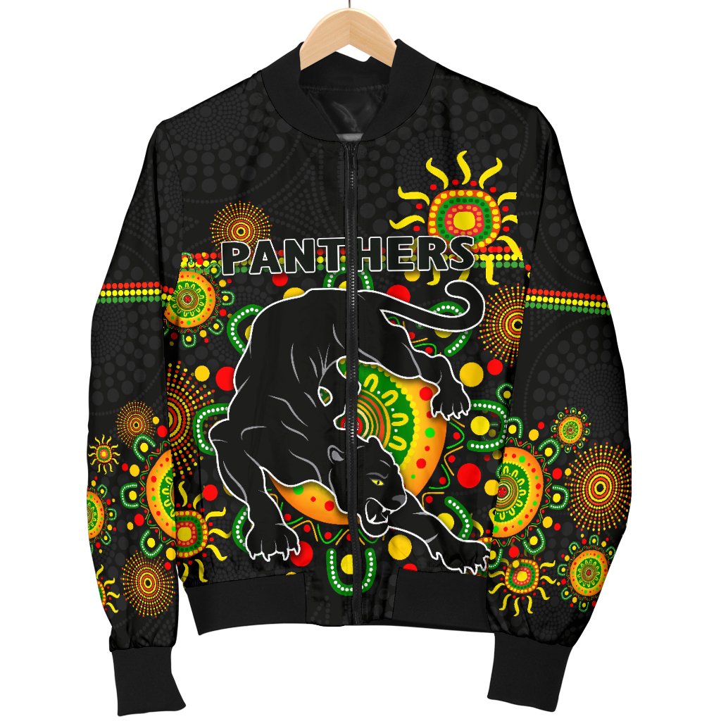 penrith-women-bomber-jacket-indigenous-panthers-black