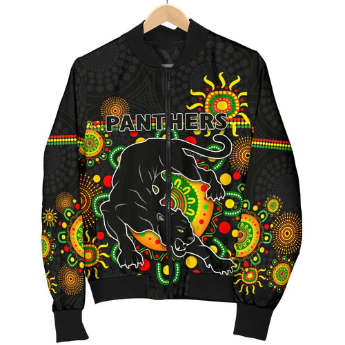 penrith-women-bomber-jacket-indigenous-panthers-black