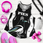 Collingwood Women Racerback Tank Pies Indigenous - Black - Vibe Hoodie