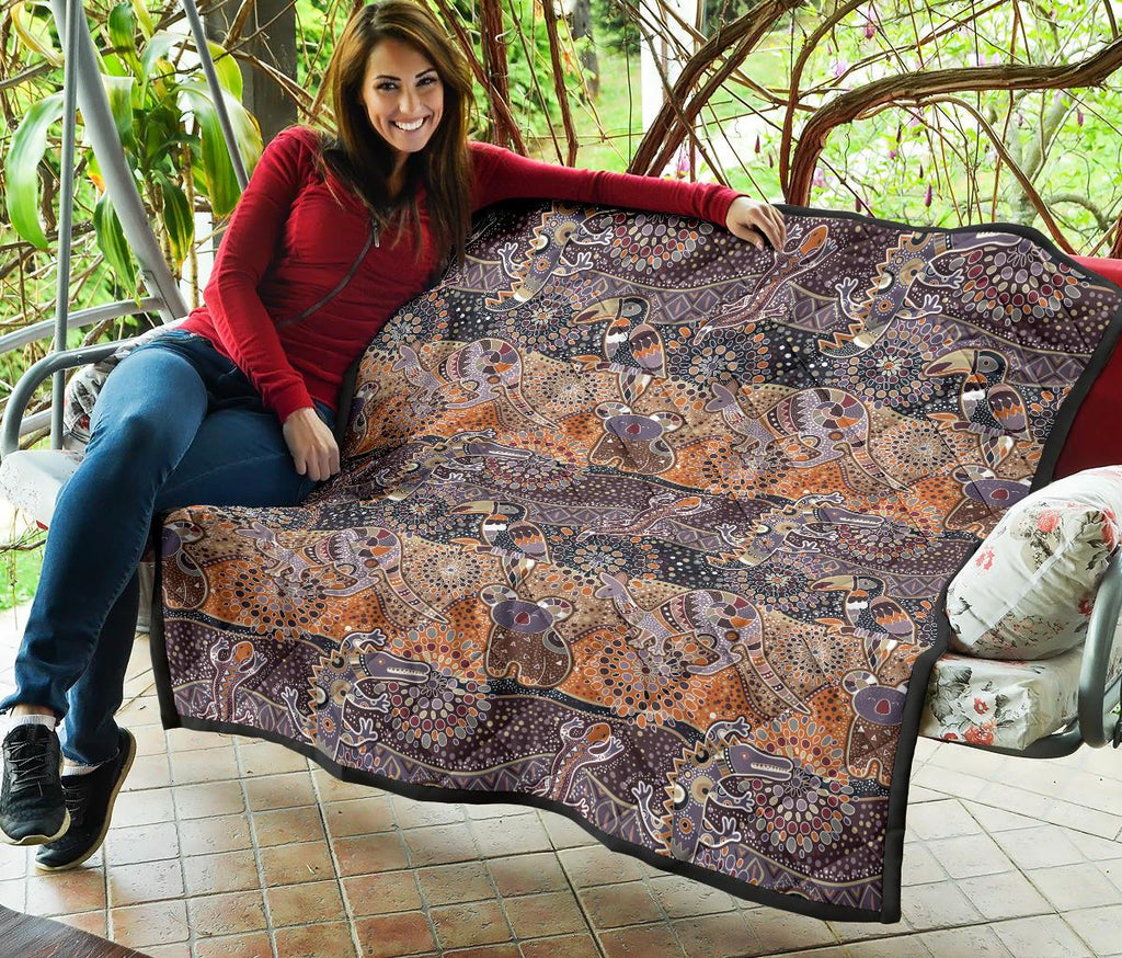 premium-quilts-aboriginal-patterns-coverlets-animals-art