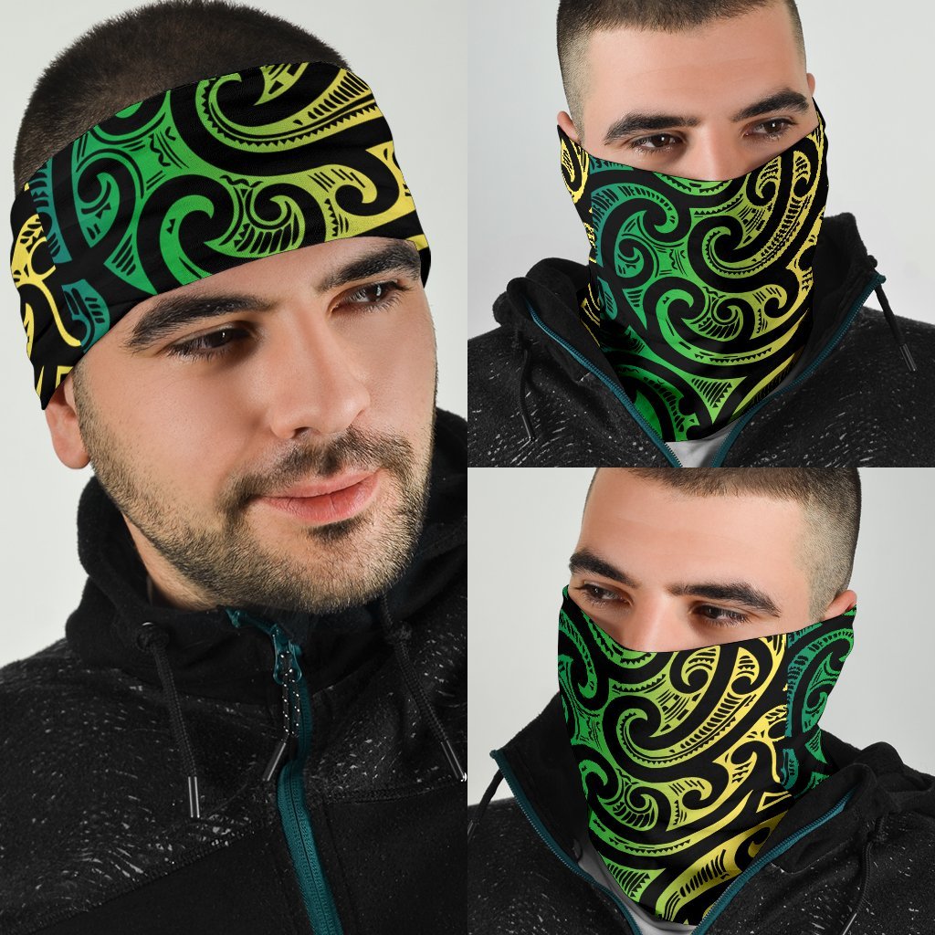 light-maori-tattoo-bandana-green
