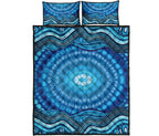 aboriginal-quilt-bed-set-blue-circle-aboriginal-art