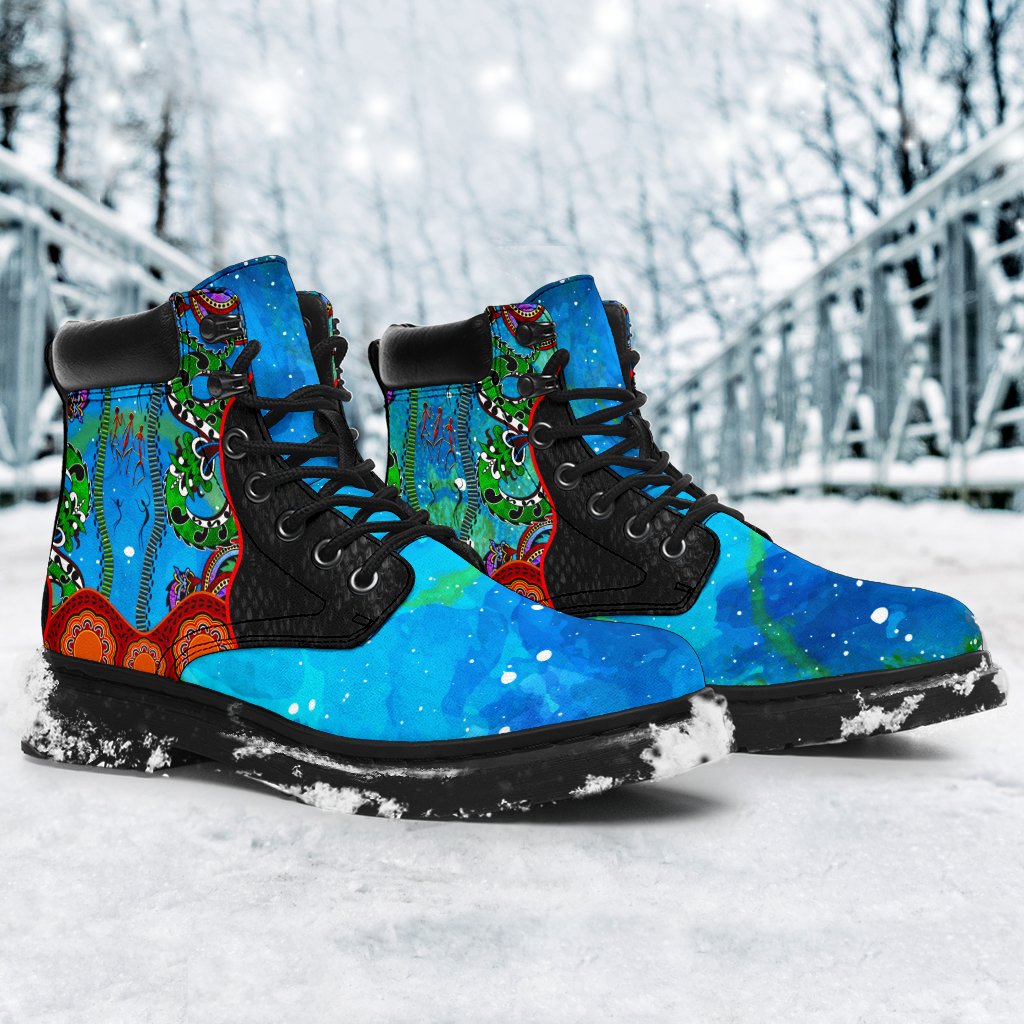 aboriginal-all-season-boots-aussie-indigenous-patterns-blue