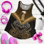 Maori Manaia New Zealand Women Racerback Tank Gold - Vibe Hoodie