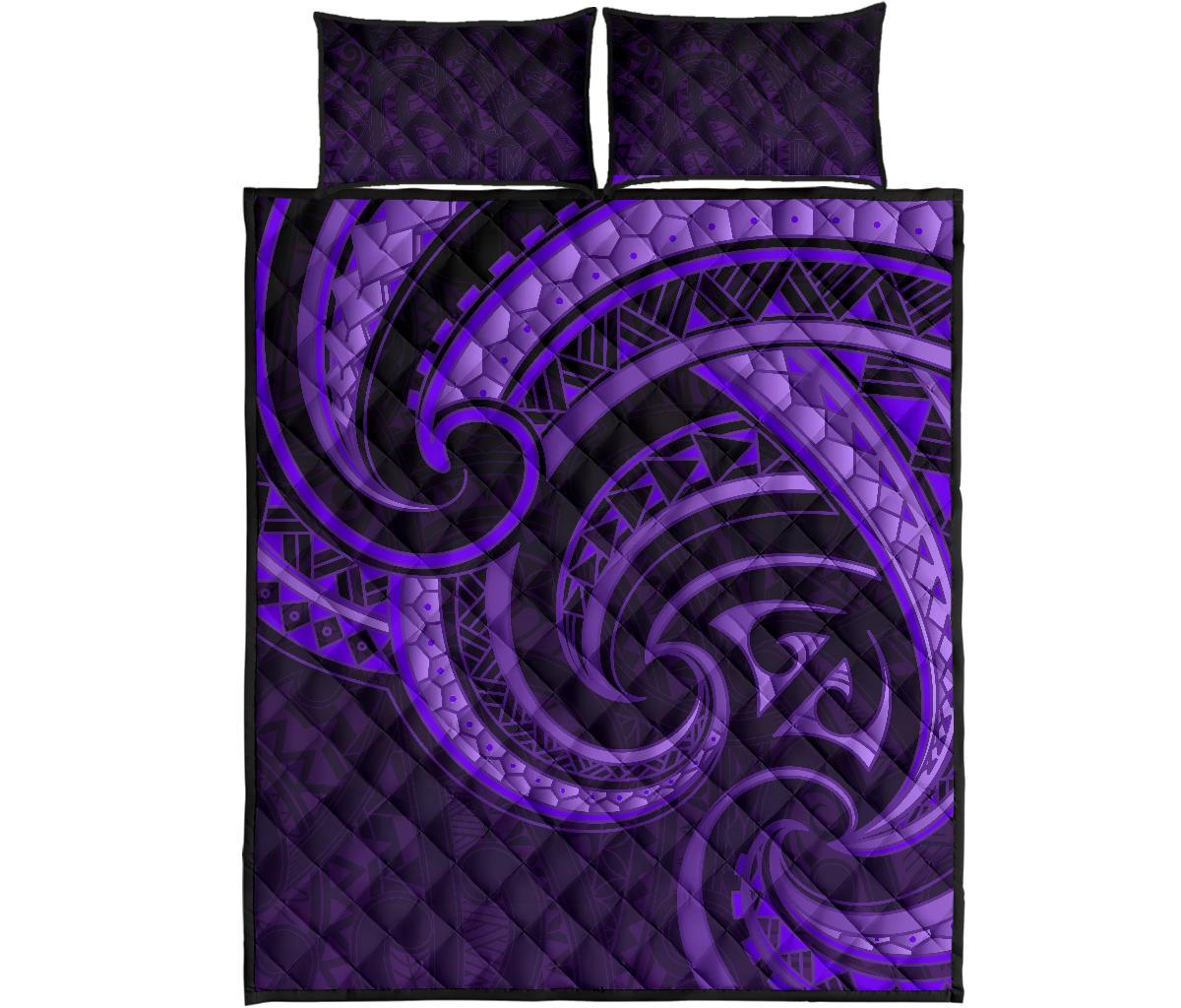 new-zealand-maori-mangopare-quilt-bed-set-polynesian-purple