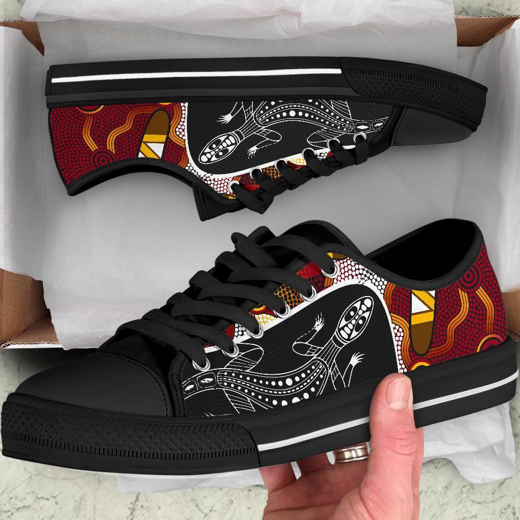 low-top-shoes-aboriginal-dot-painting-lizard-shoes