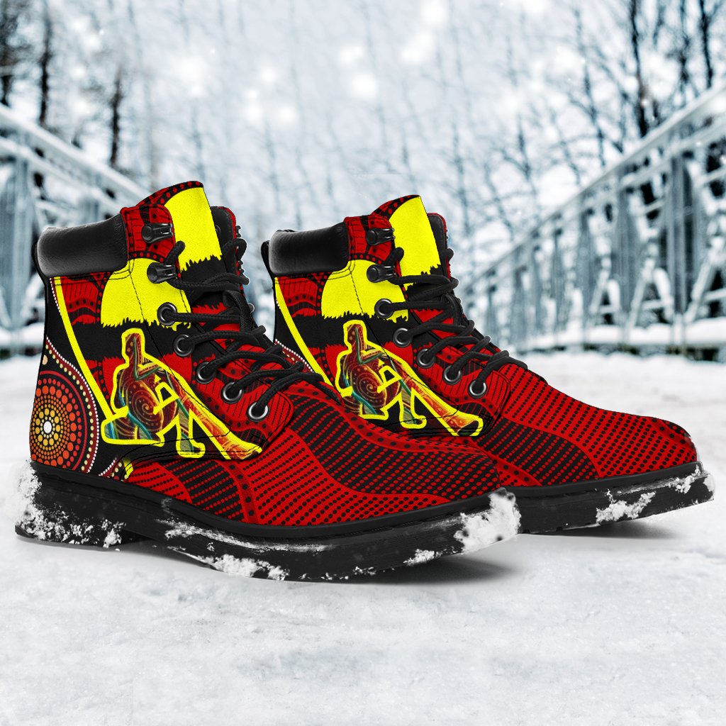 all-season-boots-australia-aboriginal-dots-with-didgeridoo