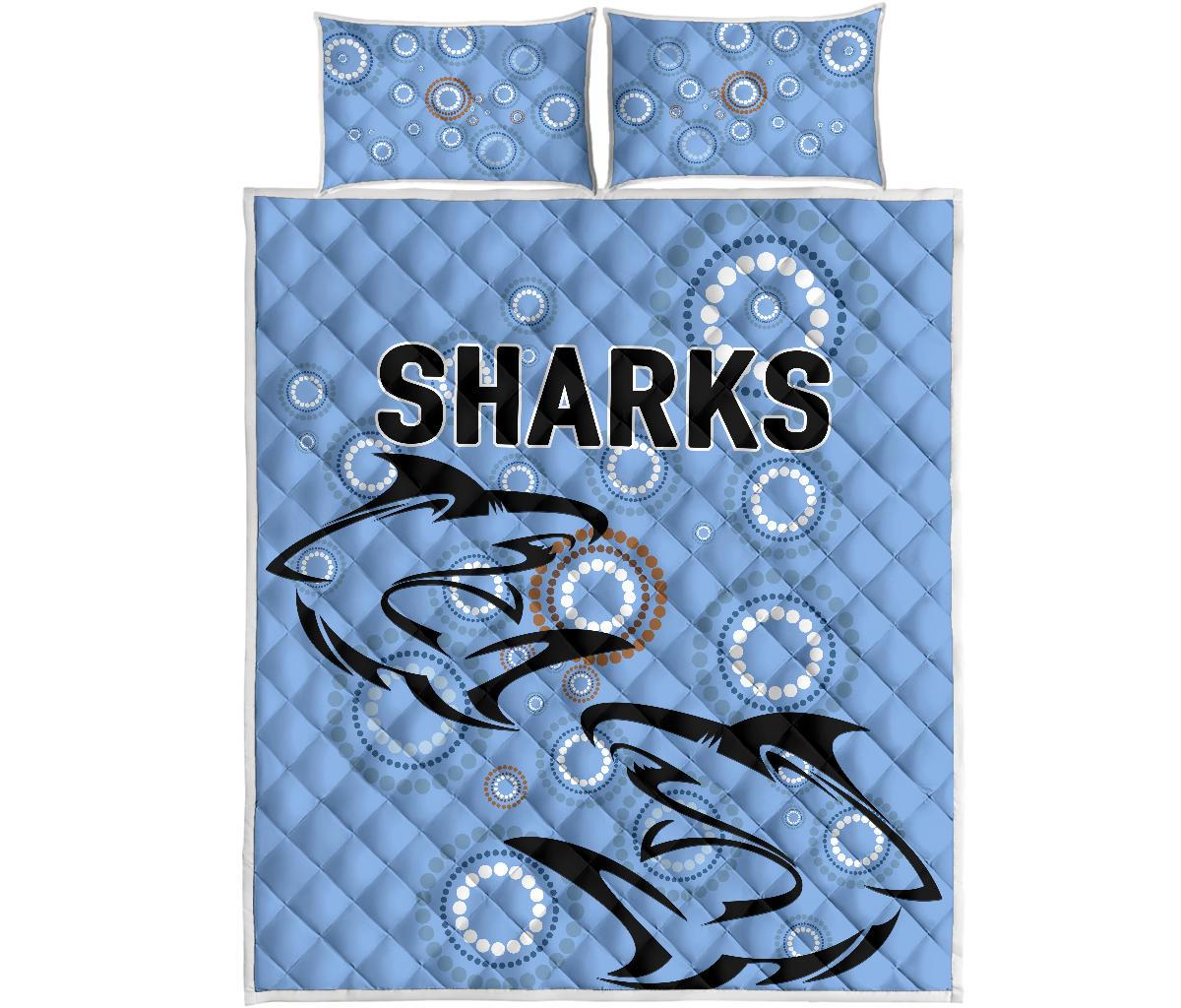 cronulla-quilt-bed-set-sharks-unique-indigenous