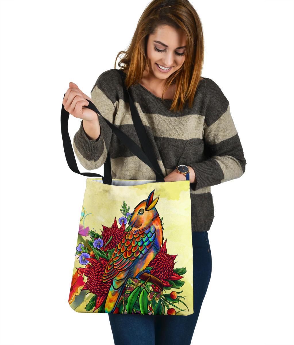 tote-bags-australia-kookaburra-with-waratah
