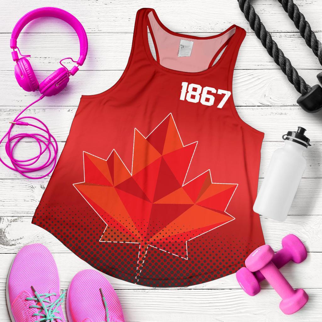 Canada Day Since 1867 Women'S Racerback Tank - Vibe Hoodie